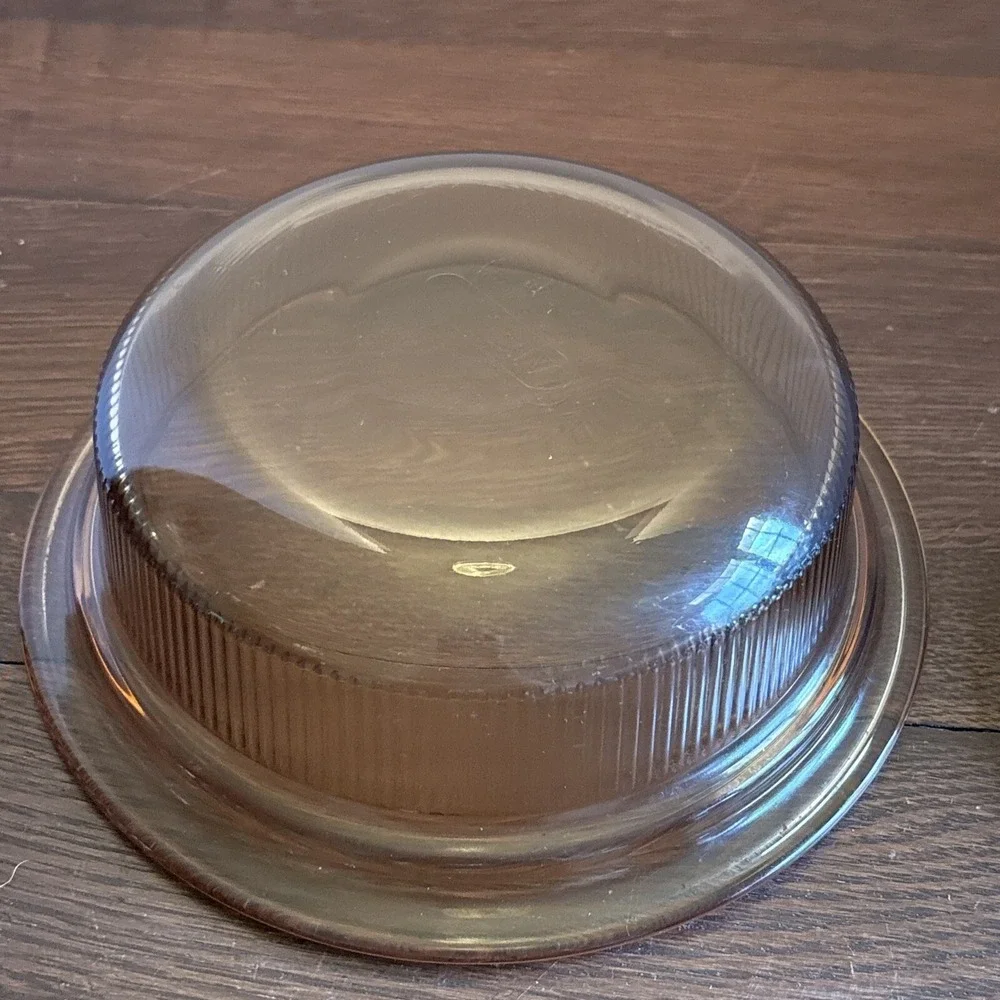 Corning Vision Ware Amber V-30-B 750ml 24oz‎ Ribbed Casserole Dish W/ Lid